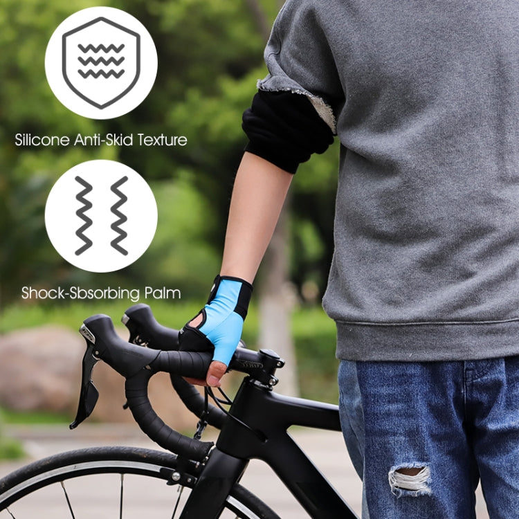 WEST BIKING YP0211217 サイクリング用通気性シリコンパームグローブ フィットネストレーニング手首ガードスポーツグローブ, M, L, XL