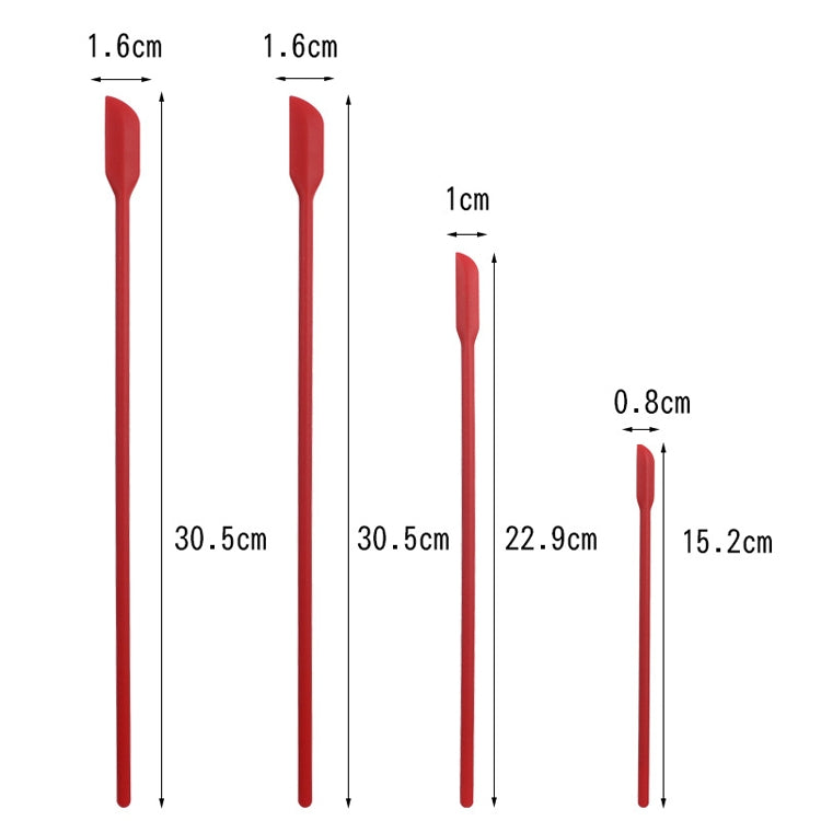 4in1シリコンミニ尖ったスクレーパー 伸長用化粧品ボトルスクレーパー ジャムスパチュラセット、4in1レッド、4in1ブラック、4in1カラフル、4in1パープル、4in1グリーン
