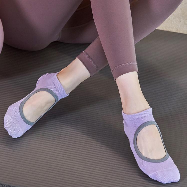 背なし滑り止めヨガダンスソックス ジム室内用フロアスポーツソックス、35-42