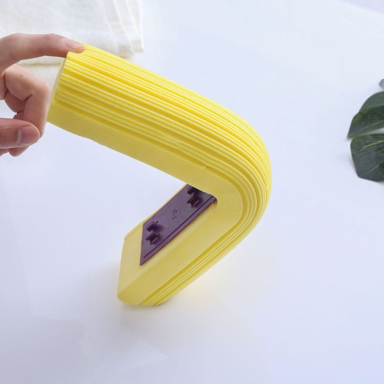 2個セット 28cm 半折り狭口ユニバーサルモップスポンジテープヘッド交換部品 イエロー、グレー