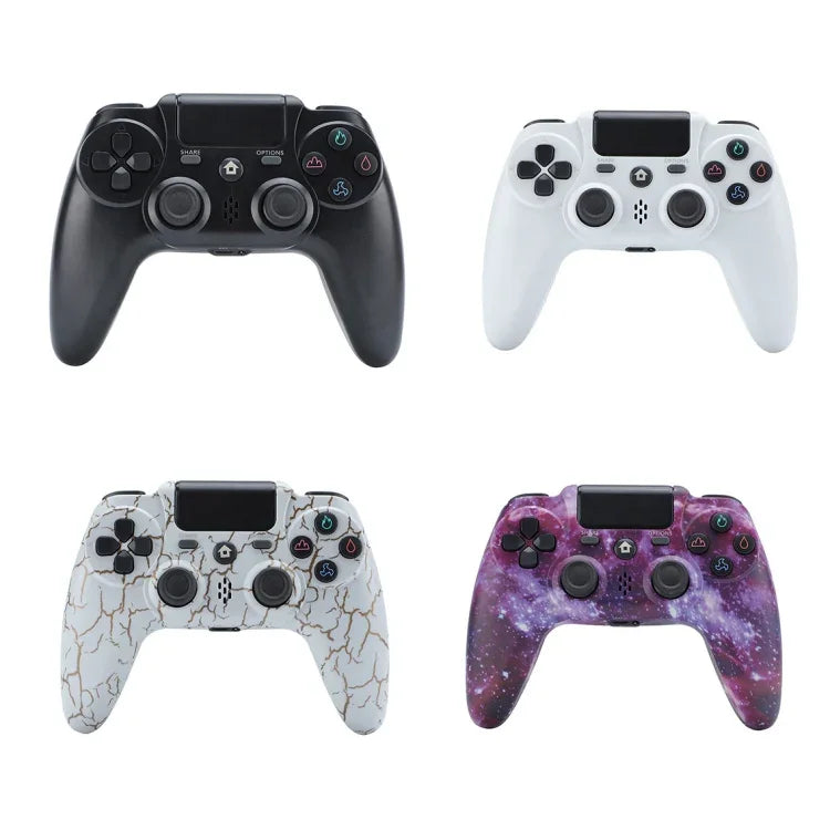 ZR486 ワイヤレスゲームコントローラー PS4用、ホワイト、ブラック、バースト、パープルスターリースカイ