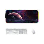 F-01 ゴム熱転写RGB発光滑り止めマウスパッド、350x900x3mm、350x900x4mm、400x900x3mm、400x900x4mm