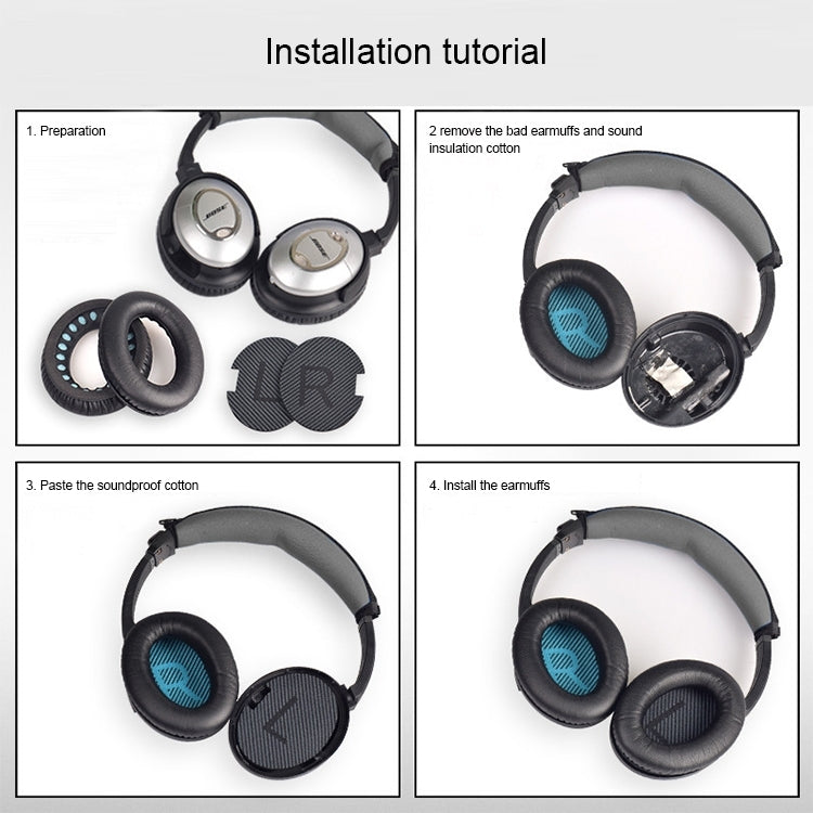 2個セット BOSE QC15 / QC2 / QC25 / AE2 / AE2i用 ヘッドセットスポンジカバー プリントカラー＋ブルーLR、ホワイト＋ブルーLR、プリントカラー＋ブラック、ブラック＋ブラック、ホワイト＋ブラック、プリントカラー＋グレー、カーキ＋グレー、コーヒー＋グレー、ホワイト＋グレー、グレー＋グレー