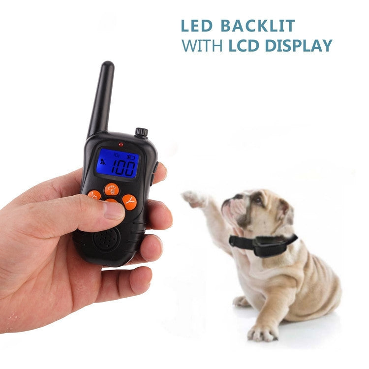 998DC バークストッパーリモートコントロール電気ショックカラー犬トレーニングデバイス、UKプラグ