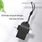 10個セット LI-09 USB 3.0 メス to USB-C / Type-C + マイクロUSB オス 多機能 OTG アダプター ストラップ付き、ブラック、ゴールド、シルバー、ローズゴールド