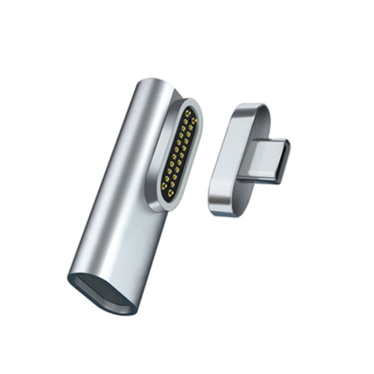 20ピンエルボー磁気 USB-C / Type-C アダプター 充電＆4Kビデオ転送対応、シルバー、グレー、ブラック