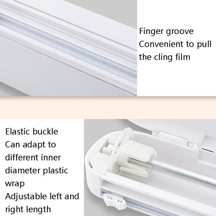 吸盤式ラップカッター 家庭用プラスチックラップ調整可能収納カッティングボックス 吸盤付きラップカッター