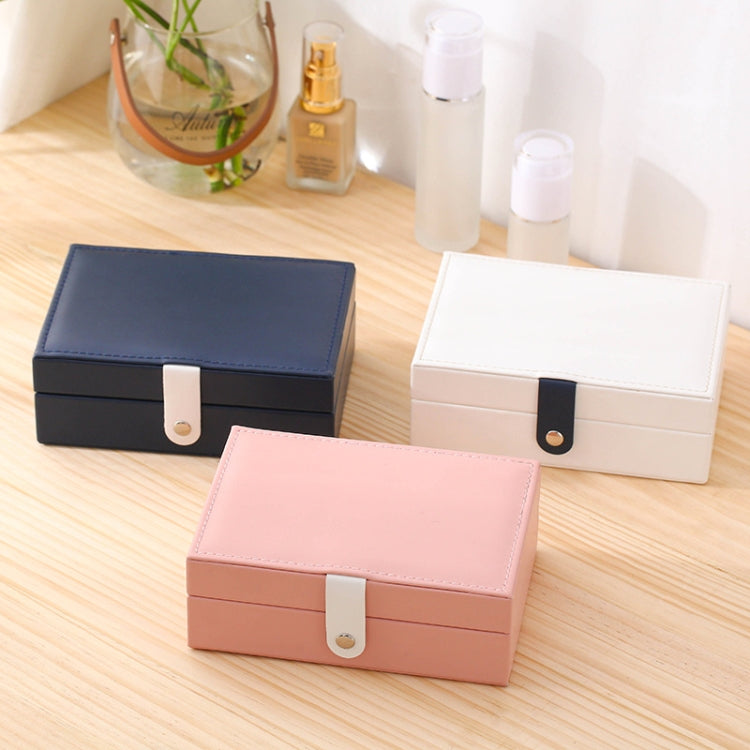 ポータブルプリンセススタイル ジュエリーボックス 小型シンプルイヤリングリング収納ボックス、16.5x11.5x5.8cm