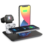 HQ-UD17 4イン1 ワイヤレス充電器 電話ホルダー充電ベース iPhone、iWatch、AirPodsおよびその他Androidフォン対応、HQ-UD17