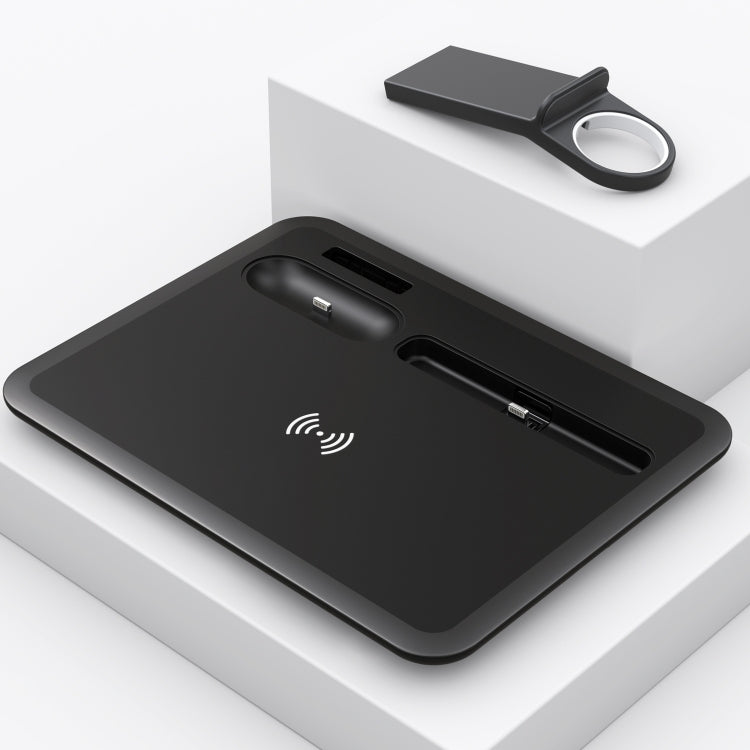 HQ-UD17 4イン1 ワイヤレス充電器 電話ホルダー充電ベース iPhone、iWatch、AirPodsおよびその他Androidフォン対応、HQ-UD17