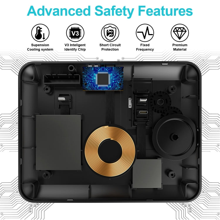 HQ-UD17 4イン1 ワイヤレス充電器 電話ホルダー充電ベース iPhone、iWatch、AirPodsおよびその他Androidフォン対応、HQ-UD17