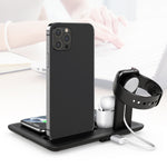 HQ-UD17 4イン1 ワイヤレス充電器 電話ホルダー充電ベース iPhone、iWatch、AirPodsおよびその他Androidフォン対応、HQ-UD17