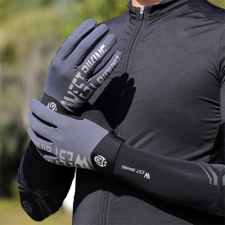 WEST BIKING YP0211214 ロングフィンガー 衝撃吸収 防滑 タッチスクリーングローブ サイクリングスポーツグローブ、M、L、XL
