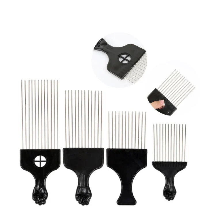 3個セット 美容用スチール針オイルヘアコーム プラスチックヘアカット先端コーム、P2020、P2021、C6、C5