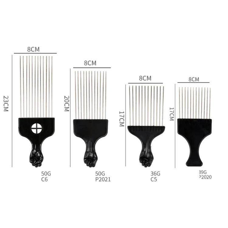 3個セット 美容用スチール針オイルヘアコーム プラスチックヘアカット先端コーム、P2020、P2021、C6、C5