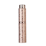 2 PCS Embossed Rotating Perfume Bottle Metal Discharge Bottle Sterilizing Alcohol Spray Bottle, 10ml