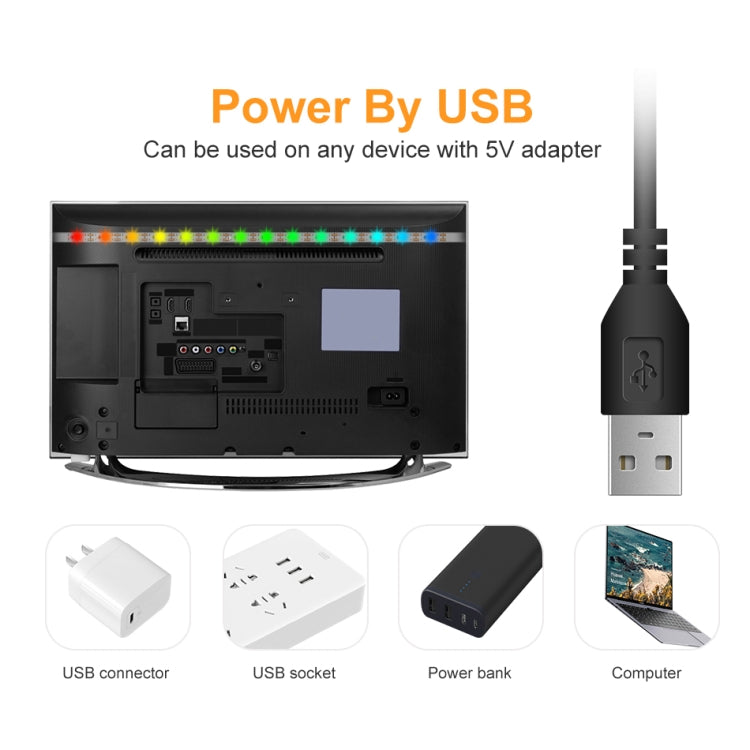 LEDライトストリップ 16色リモコンRGBライトベルト USBシンフォニーネオン装飾ソフトライトバー、3m、4m