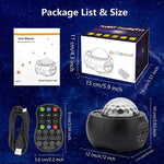 DQ-M3 LED回転星空ライト Bluetooth音楽 プラネット オーシャンプロジェクター TFカード対応、スタイル：USB＋Bluetooth、バッテリー＋Bluetooth