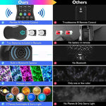 DQ-M3 LED回転星空ライト Bluetooth音楽 プラネット オーシャンプロジェクター TFカード対応、スタイル：USB＋Bluetooth、バッテリー＋Bluetooth