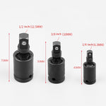 Windurate ユニバーサルジョイントコネクター 電動レンチスリーブジョイント 電気ステアリングヘッド 仕様：1/4インチ、1/4インチ、1/2インチ、3/8インチ