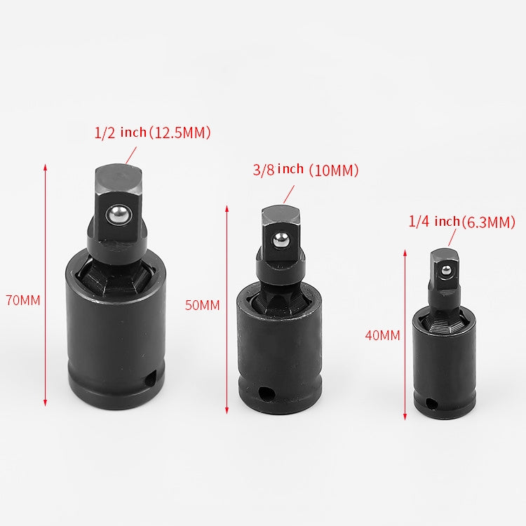 Windurate ユニバーサルジョイントコネクター 電動レンチスリーブジョイント 電気ステアリングヘッド 仕様：1/4インチ、1/4インチ、1/2インチ、3/8インチ