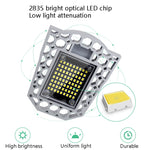 LED工業用採掘ライト 防水ライトセンサー 折りたたみ式三葉ガレージランプ、60W、80W、100W