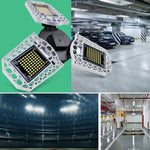 LED工業用採掘ライト 防水ライトセンサー 折りたたみ式三葉ガレージランプ、60W、80W、100W