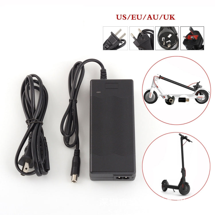 THGX-4202 42V / 2A DC 5.5mm 充電ポート ユニバーサル電動スクーターパワーアダプター リチウムバッテリーチャージャー Xiaomi Mijia M365 & Ninebot ES2 / ES4用、EUプラグ、USプラグ、UKプラグ、AUプラグ