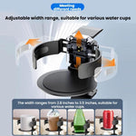 回転式カップホルダー ヘッドホンホルダー インターネットカフェ用モニターヘッドホンハンガー、ブラック、ムーンライトシルバー