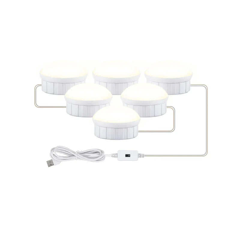 LEDメイクアップミラーライト 美容用補助光 ハンドスイープセンサー付きミラー前照明、2灯、6灯、10灯、14灯