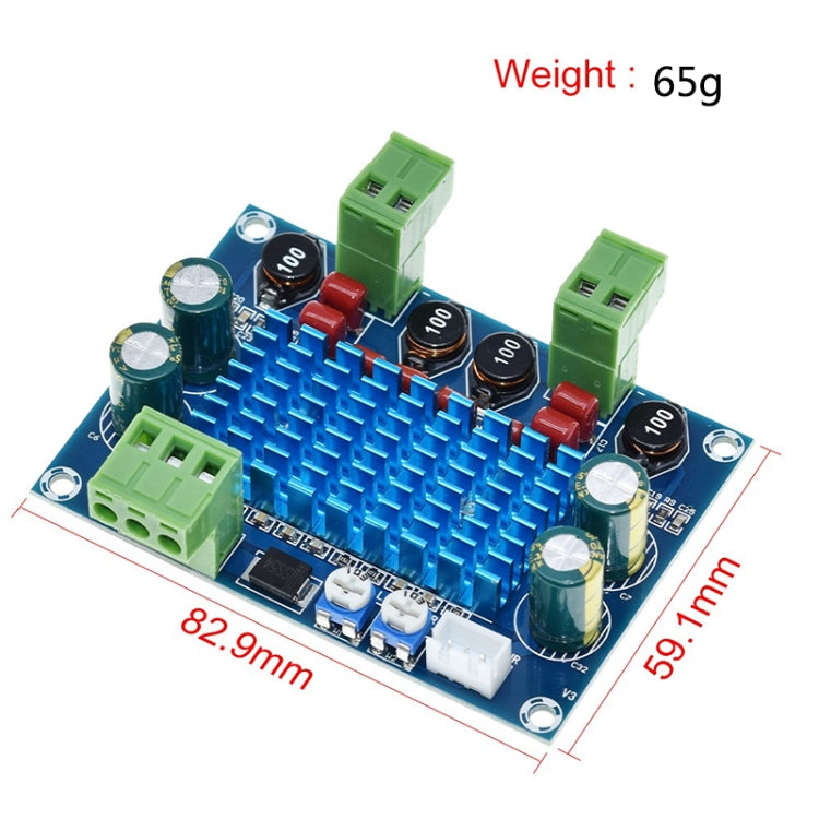 HW-447 高出力デジタルパワーアンプボード TPA3116D2 シャーシ専用プラグイン 5-28V 出力120W