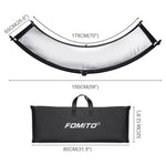 FOMITO U字型カーブ フォトスタジオリフレクターボード 4in1 ゴールド シルバー ホワイト ブラック リフレクティブボード、U字型 4in1