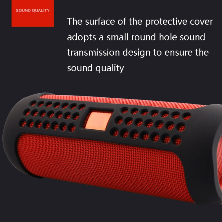 JBA-F5 Bluetoothスピーカーケース 環境に優しいシリコン保護シェル JBL Flip 5用、ブラック、レッド、ネイビーブルー
