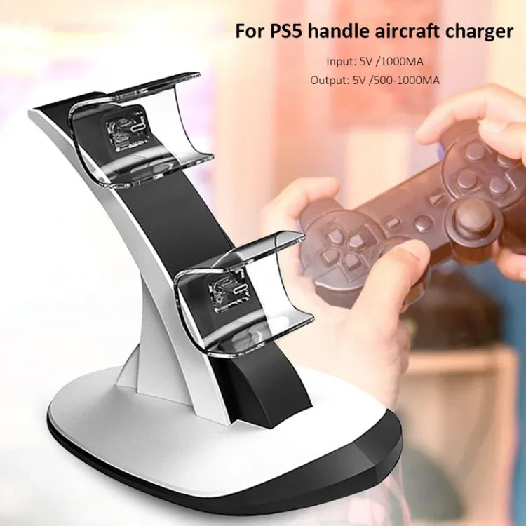 IPLAY HBP-314 ワイヤレスBluetoothハンドル 二人用充電器 PS5用、HBP-314