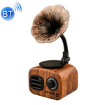 Ft-05 ワイヤレスレトロBluetoothスピーカー グラモフォンミニプレーヤー、ゴールド、ピンク、ウォールナット、レッド、ブラック