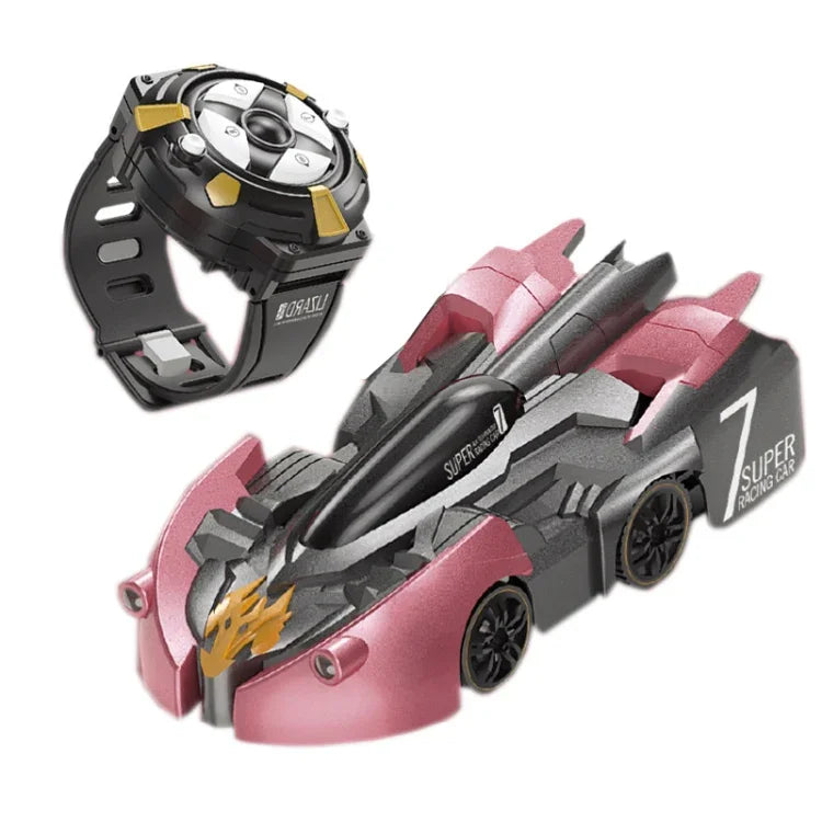リモコン操作 壁登りカー ミニ電動リモコンカー 子供用おもちゃ、レッドチャージハンドルRC版、レッドフレイムハンドルRC版、ブルーブレイクハンドルRC版、ブルーライトニングハンドルRC版、レッドチャージウォッチRC版