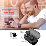 Y30 ワイヤレス Bluetooth 5.0 インイヤーミニイヤホン ブラック、ホワイト、デジタルディスプレイブラック