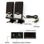 Edifier R10U ミニUSBラップトップスピーカー、R10U ブラック
