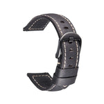 Smart Quick Release Watch Strap in Crazy Horse Leather, Dark Brown, suitable for Samsung and Huawei watches.
