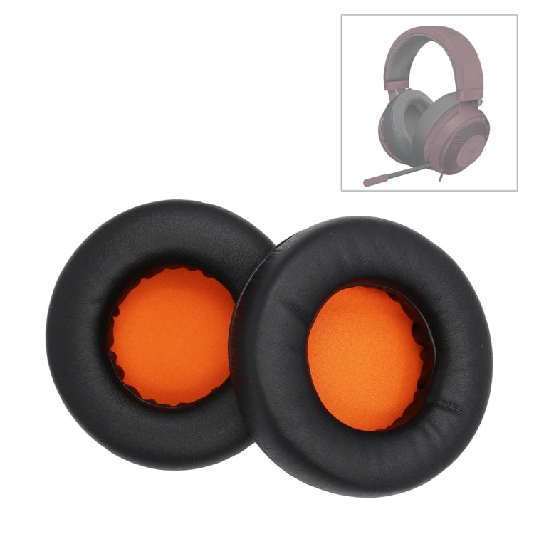 Kraken 7.1 V2 Pro用 90mm 厚手スポンジヘッドセットイヤーマフ 1ペア ブラック、オレンジ
