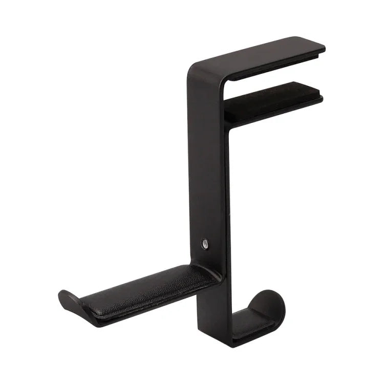 JD039 Metal Clip Earphone Holder Desktop Headset Hook, White, Black
