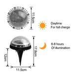 8灯LED ソーラー円形埋設ライト 屋外防水芝生階段ライト、ライトカラー：ホワイトライト