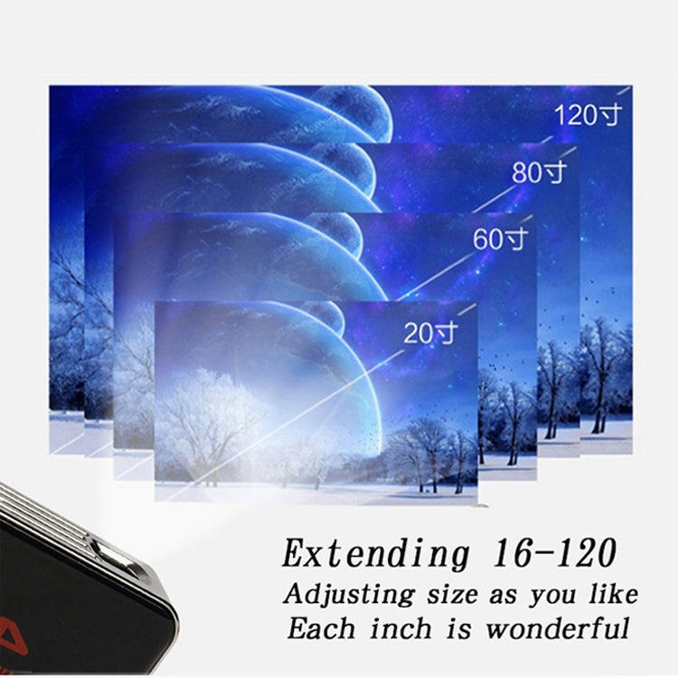 C6 2GB+32GB Androidスマート DLP HD プロジェクター ミニワイヤレスプロジェクター、USプラグ（ブラック）、EUプラグ（ブラック）、UKプラグ（ブラック）、AUプラグ（ブラック）、USプラグ（ホワイト）、UKプラグ（ホワイト）、AUプラグ（ホワイト）