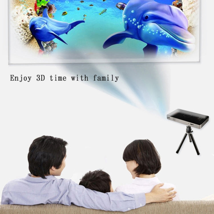C6 2GB+32GB Androidスマート DLP HD プロジェクター ミニワイヤレスプロジェクター、USプラグ（ブラック）、EUプラグ（ブラック）、UKプラグ（ブラック）、AUプラグ（ブラック）、USプラグ（ホワイト）、UKプラグ（ホワイト）、AUプラグ（ホワイト）