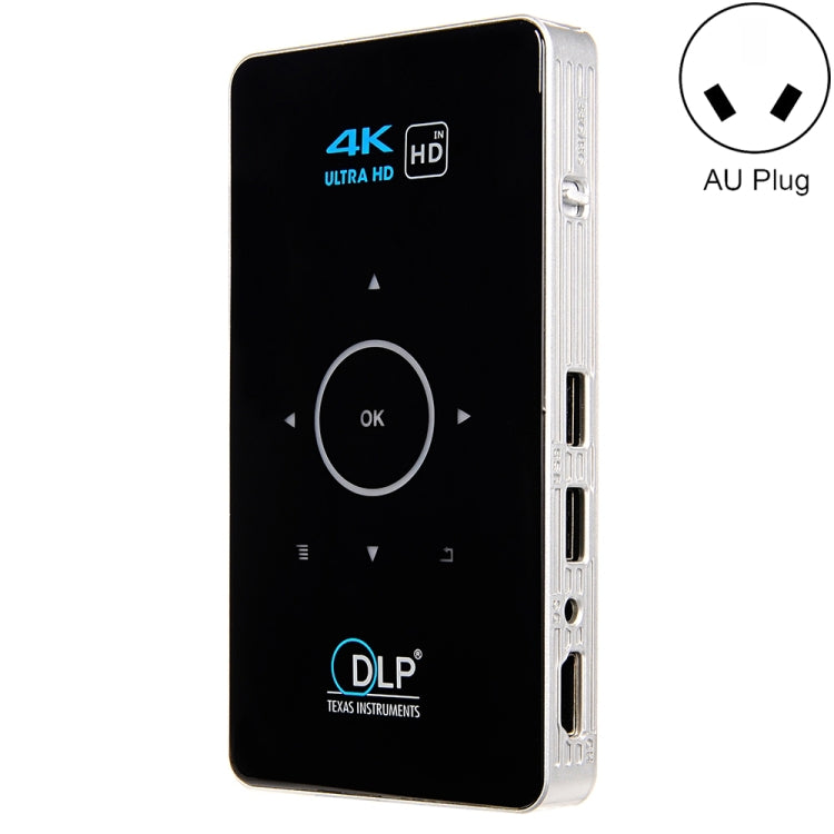C6 2GB+32GB Androidスマート DLP HD プロジェクター ミニワイヤレスプロジェクター、USプラグ（ブラック）、EUプラグ（ブラック）、UKプラグ（ブラック）、AUプラグ（ブラック）、USプラグ（ホワイト）、UKプラグ（ホワイト）、AUプラグ（ホワイト）