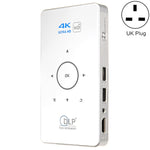 C6 2GB+32GB Androidスマート DLP HD プロジェクター ミニワイヤレスプロジェクター、USプラグ（ブラック）、EUプラグ（ブラック）、UKプラグ（ブラック）、AUプラグ（ブラック）、USプラグ（ホワイト）、UKプラグ（ホワイト）、AUプラグ（ホワイト）