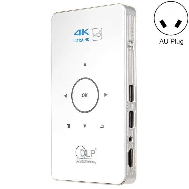 C6 2GB+32GB Androidスマート DLP HD プロジェクター ミニワイヤレスプロジェクター、USプラグ（ブラック）、EUプラグ（ブラック）、UKプラグ（ブラック）、AUプラグ（ブラック）、USプラグ（ホワイト）、UKプラグ（ホワイト）、AUプラグ（ホワイト）