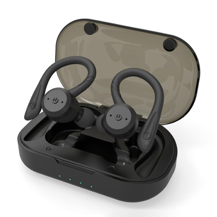 BE1032 耳掛け型防水スポーツTWSワイヤレスBluetoothイヤホン ブラック、蛍光グリーン、ローズレッド