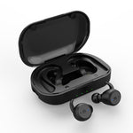 BE1032 耳掛け型防水スポーツTWSワイヤレスBluetoothイヤホン ブラック、蛍光グリーン、ローズレッド