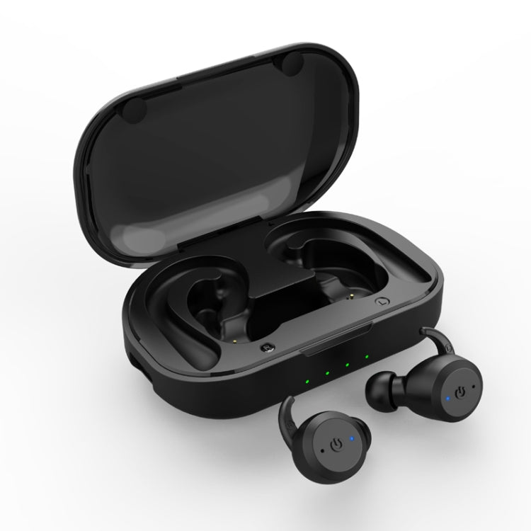 BE1032 耳掛け型防水スポーツTWSワイヤレスBluetoothイヤホン ブラック、蛍光グリーン、ローズレッド
